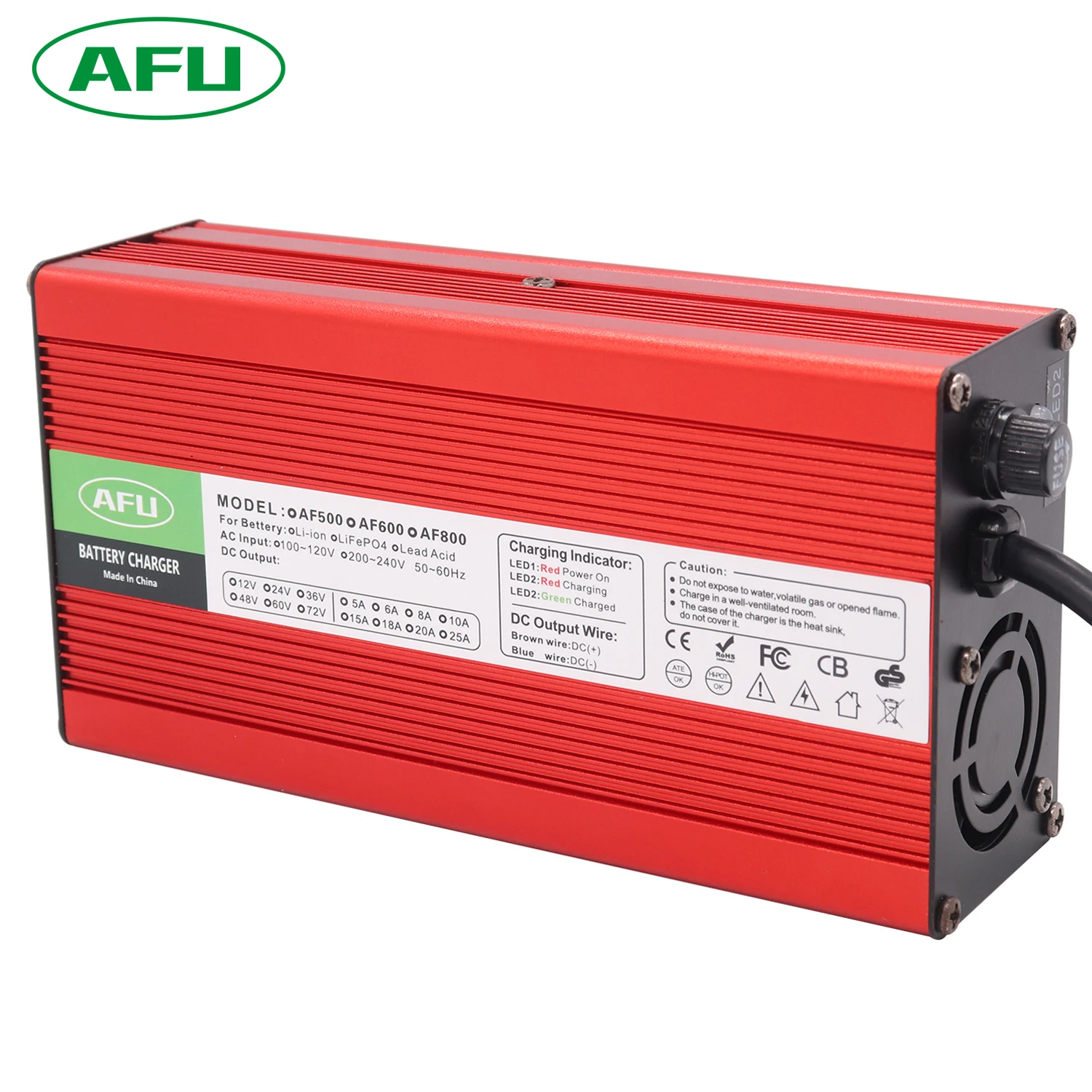Caricabatterie 43.8V 10A 36V Lifepo4 Caricabatteria Intelligente Utilizzato Per Batteria 12S 36V 38.4V Lifepo4 Ad Alta Potenza Con Custodia In Allumin