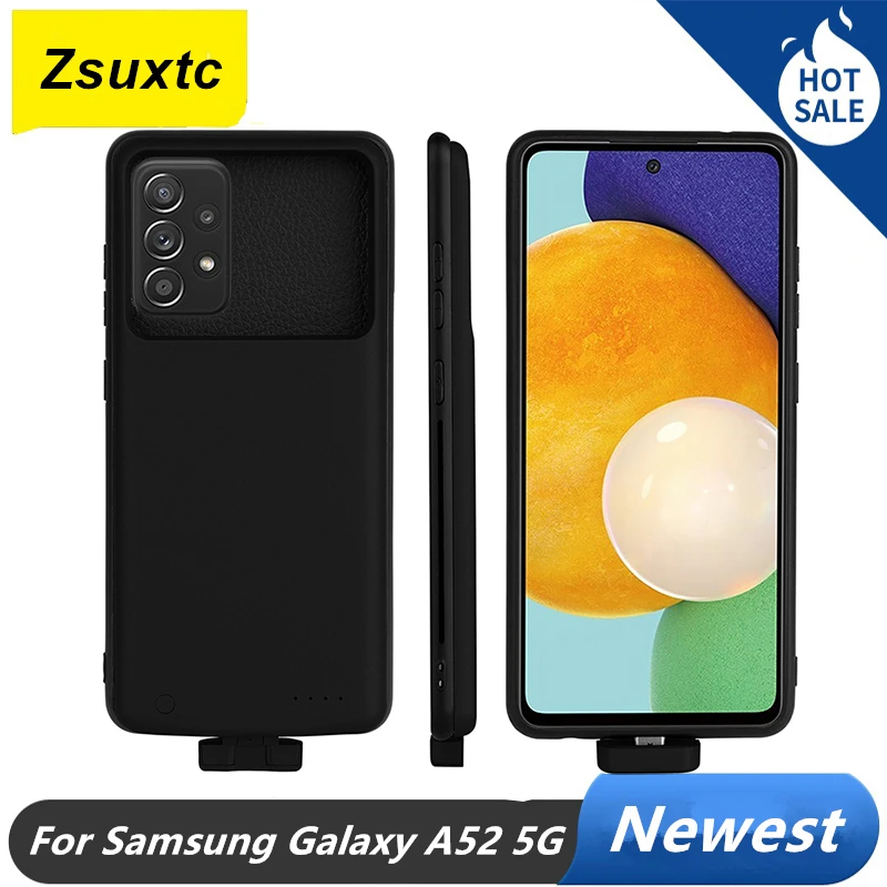 Per Samsung Galaxy A52 Custodia Per Batteria 5G 5000 Mah Custodia Per Caricabatterie Intelligente Per Samsung Galaxy A52 Custodia Per Batteria 5G
