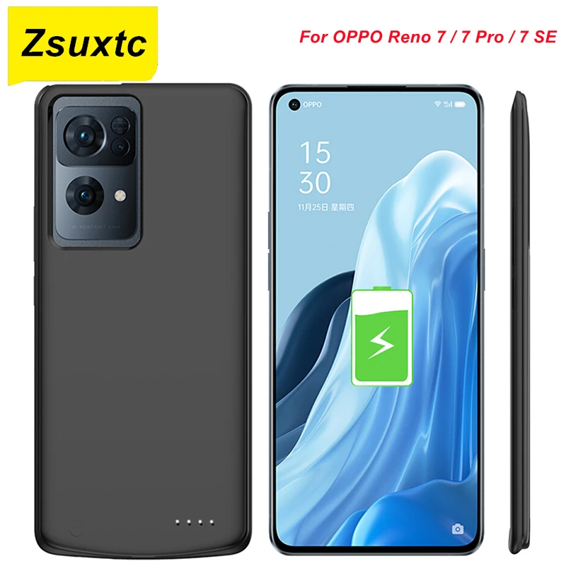6800Mah Caricabatterie Per Oppo Reno7 Power Case Reno7 Se Reno 7 Pro Power Bank Cover Smart Per Oppo Reno 7 Battery Case