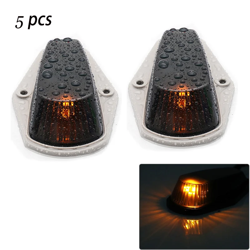 1Set 5 Pz 12V Affumicato Led Auto Tetto Luce Pickup Truck Lampada Per 4X4 Fuoristrada Suv Chevy Colorado Pickup Truck Avvertimento