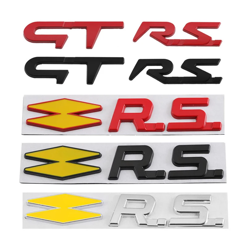 Car Metal Gt Rs Line Badge Emblem Decalcomanie Sticker Per Renault Logan Clio Megane 2 3 4 Captur Twingo Duster Kadjar Kangoo Koleos
