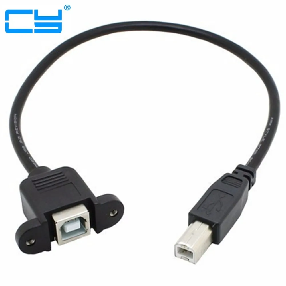 Usb 2.0 Tipo B Macho Per Femea M/F Cabo De Extensao De Dados Cabo De Montagem Em Pain El Para Impressora Cabo Com Parafuso Burac