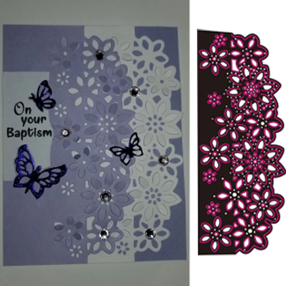 Laço Flor De Corte Metallo Dados Scrapbooking Estêncil Para Álbum Papel Fai Da Te Presente Cartão Decoração Gravação Dados Novo Nuovo