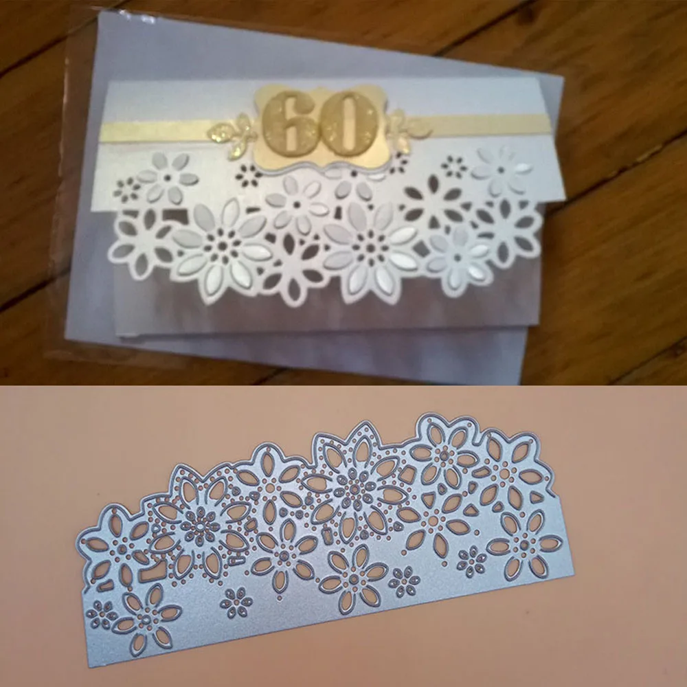 Lacuo Flor De Corte Metal Dados Scrapbooking Estêncil Para Arlbum Papel Fai Da Te Presente Cartao Decoraur Ao Gravaper Dados Novo Nuovo