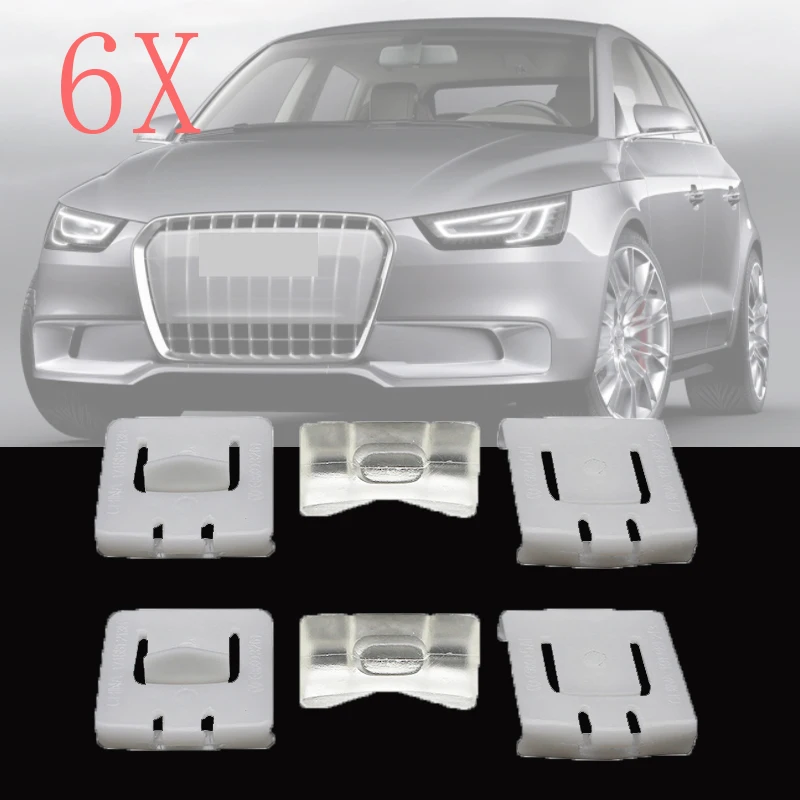 6X Clip Per Binario Di Guida Scorrevole Per Seggiolino Auto Per Audi 80 B2 (81) 1978-1987 4000 1978-1986 5000 1978-1988 5 + 5 1978-1986