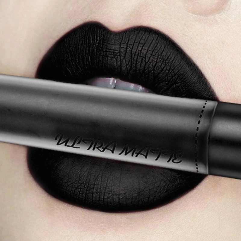 Qibest New Makeup Lipstick Matte Lipstick Brown Nude Sexy Red Color Liquid Lipstick Lip Gloss Waterproof Long Lasting Lip Tint
