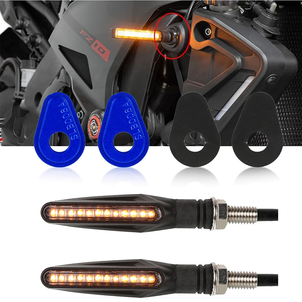 Tdm900 Led Turn Signals Indicator For Yamaha Motorcycle Front Turn Signal Adapter Mount Plates Tdm 900 2002-2016 2015 2014 2013