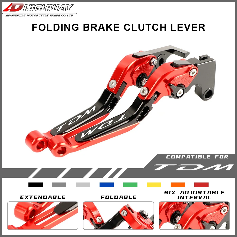 Cnc Aluminum Brake Handle Bar Lever Extendable Folding Adjustable Brake Clutch Levers For Yamaha Tdm900 2004 Tdm 900 2012-2014