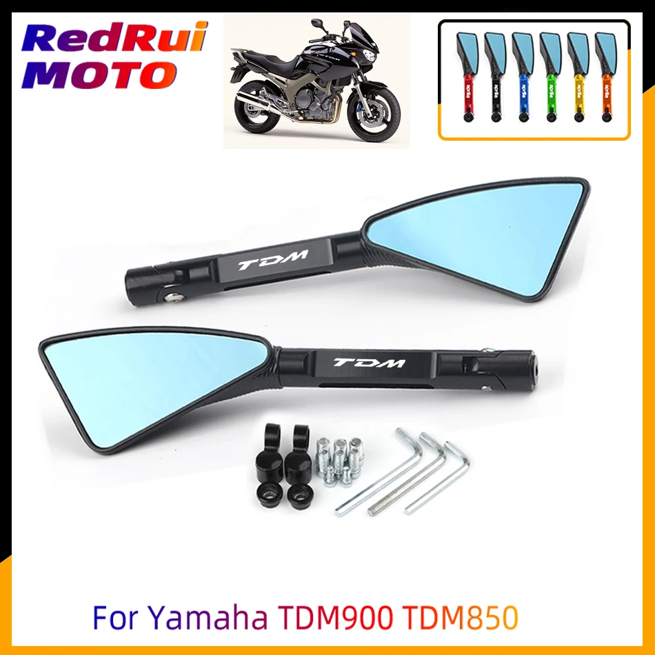 Per Yamaha Tdm900 Tdm850 Tdm 900 800 Accessori Moto Universali Cnc Alluminio Blu Lente Vista Posteriore Laser Specchio Laterale