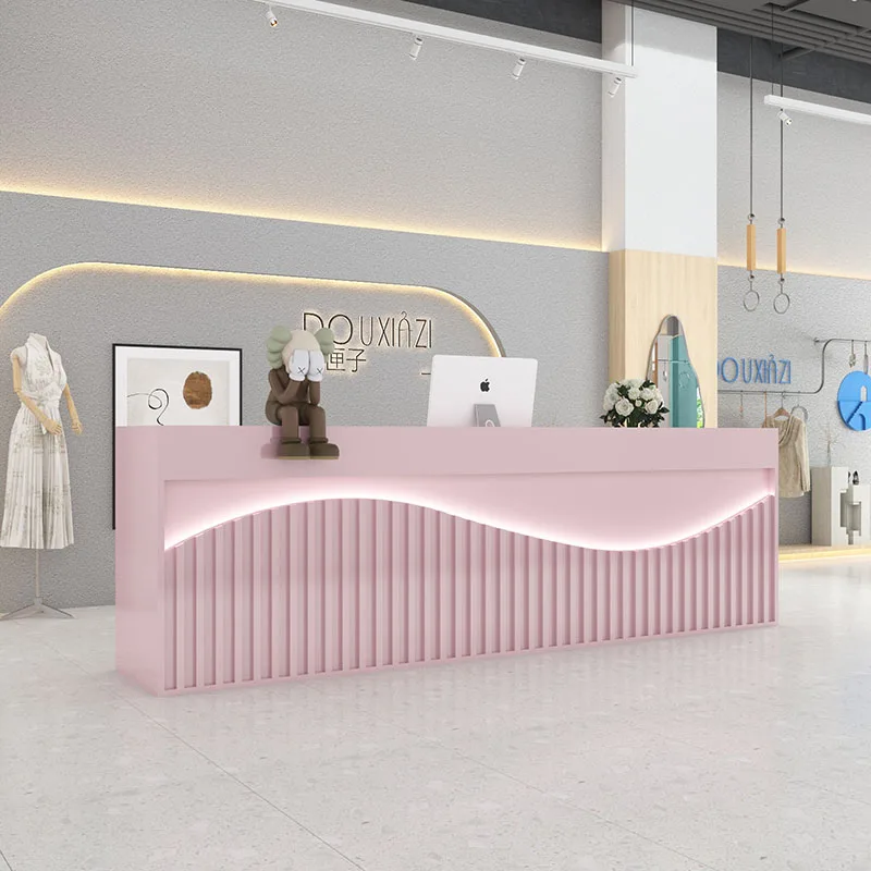 Cassiere Reception Computer Moderno Front Checkout Service Desk Salon Church Pulpit Scrivania Uficio Lavoro Salon Furniture