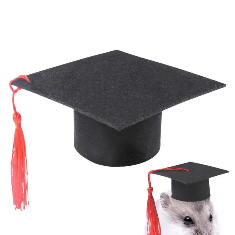 Pet Doctor Hat Pet Graduation Caps Hat Soft Hamster Graduation Hats Con Nappa Rossa Accessori Per Feste Di Festa Cani Gatti Criceto