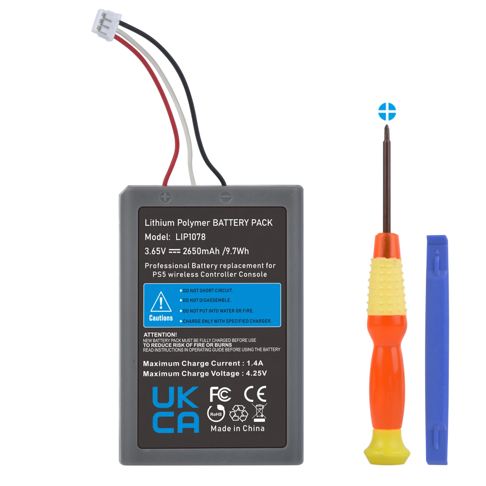 Batteria Ricaricabile Ps5 Lip1078 Da 2650Mah Per Controller Sony Ps5 Controller Dualsense Gamepad