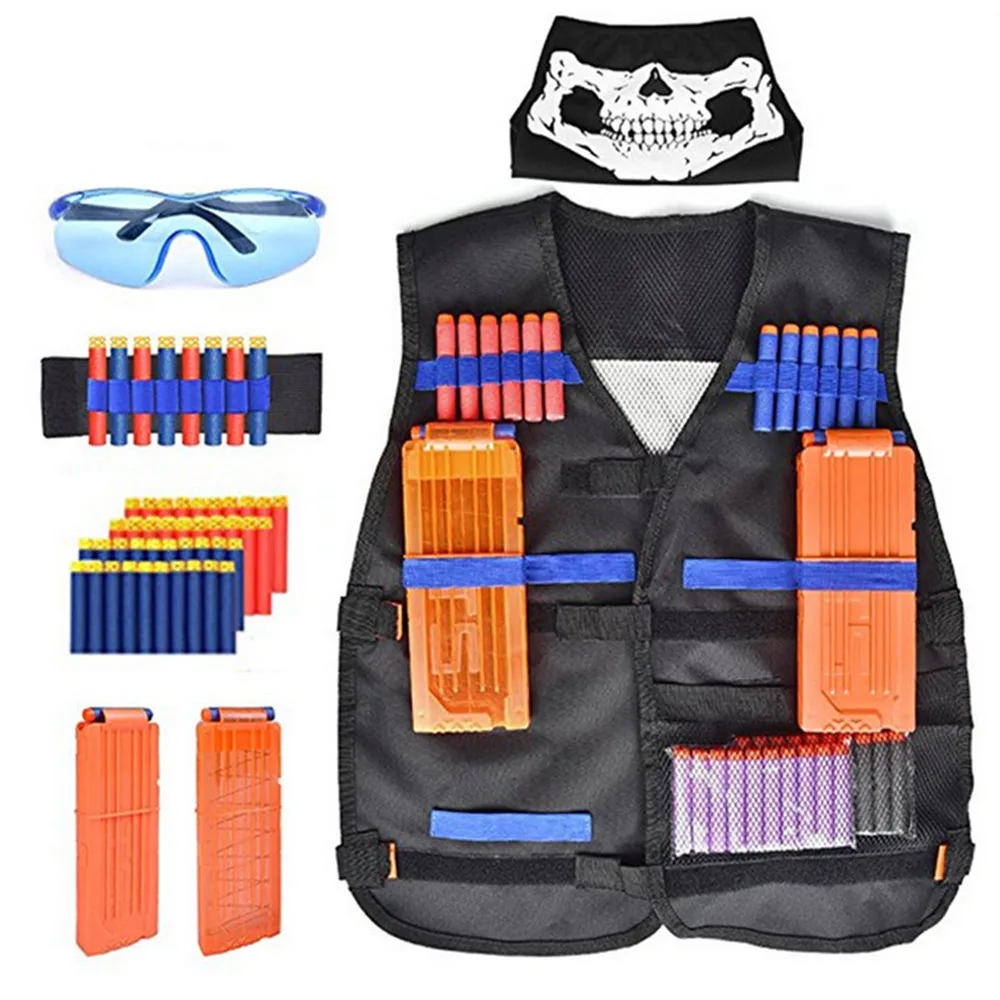 Bambini Bambini Tattico Nerf Vest Gioco All'Aperto Tattico Vest Holder Kit Pistole Giocattolo Per N-Strike Elite Proiettili Kamizelka Taktyczna