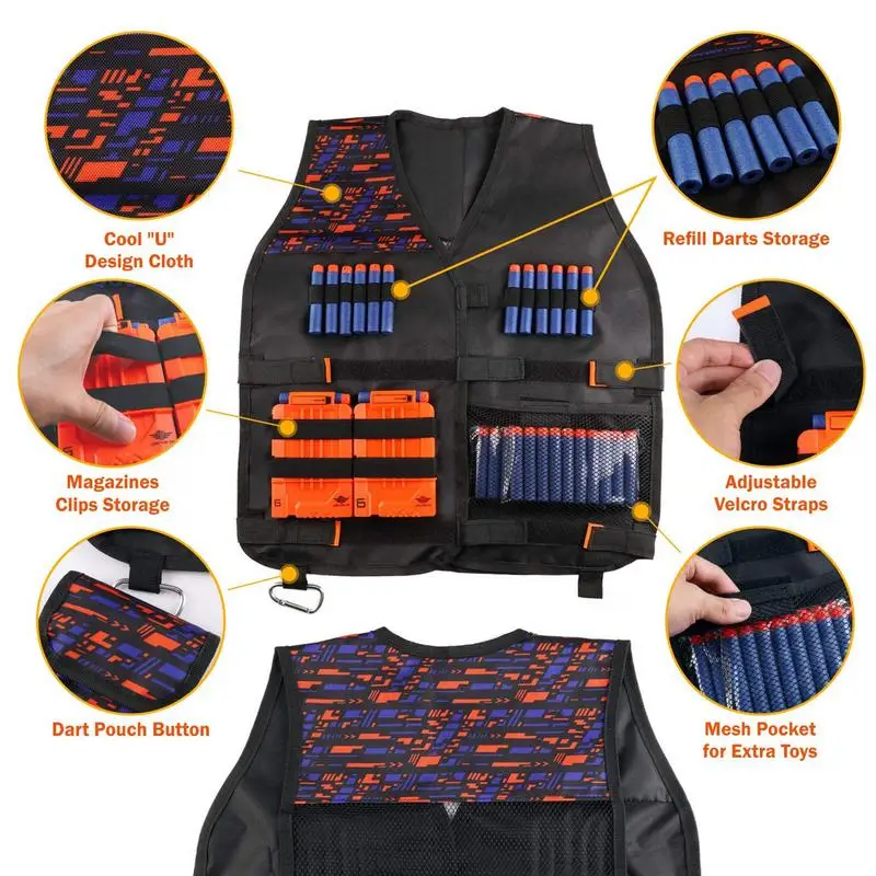Per Nerf Nstrike Elite Series Game Kids T Actical Vest Suit Kit Set Outdoor Game Kids T Actical Vest Holder Kit Gilet Competitivo