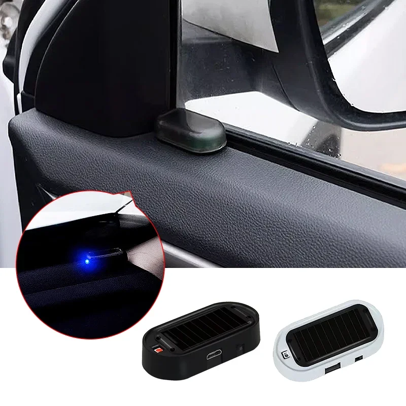 Auto Solar Power Dummy Alarm Avvertimento Antifurto Attenzione Lampadina Simulata Flash Solar Power Car Security Led Light Per Audi Bmw Ford