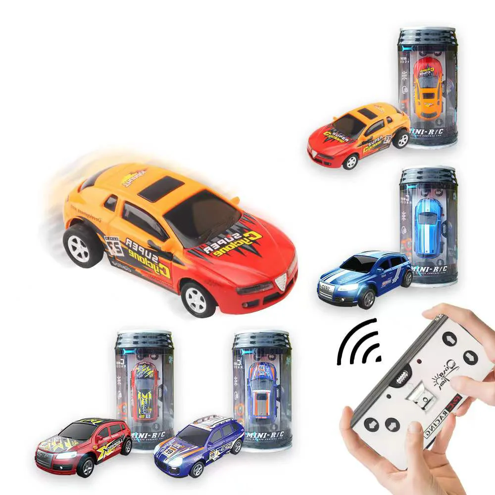 1:58 Mini Lattine Rc Car 2.4Ghz Radio Remote Control Racing Drift Buggy Veicolo Giocattoli Rc Racing Drift Car Per Bambini Boy Gift Toys