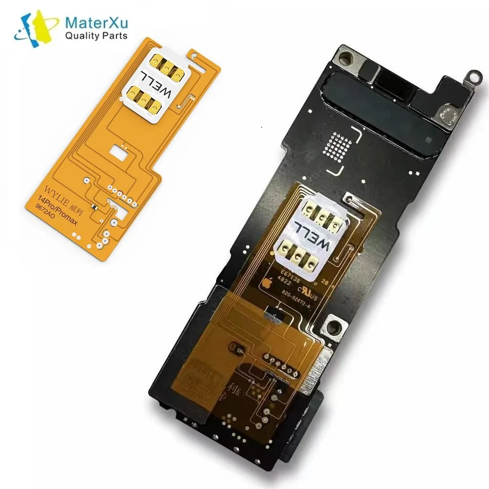 Wylie Parts Adattatore Esim Per Iphone 14 Pro Max Versione Usa Lettore Di Schede Sim Flex Cable Slot Vassoio Supporto Modulo Strumento Di Riparazione