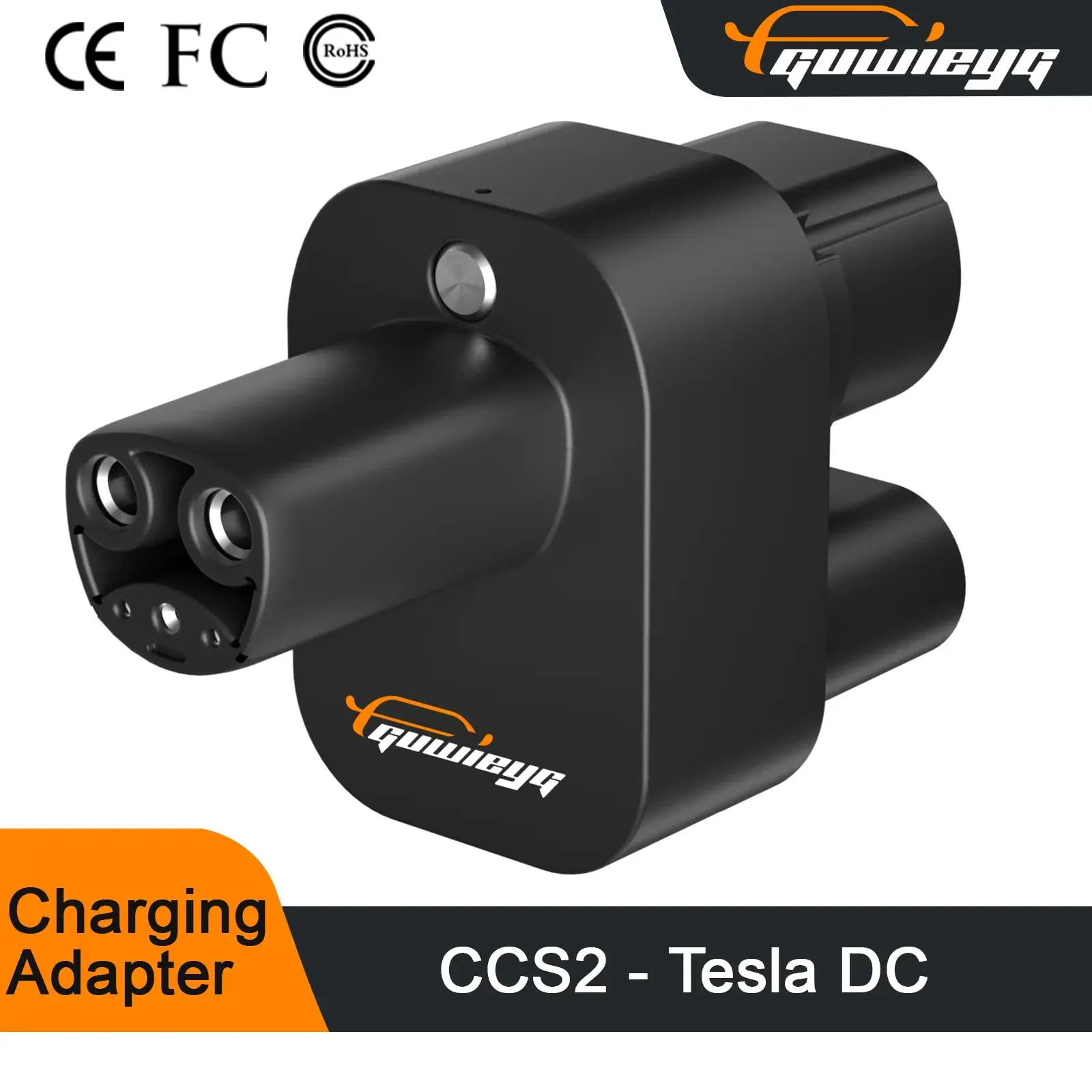 Adattatore Per Caricabatterie Guwieyg Ccs2 A Nacs Ev Compatibile Con Tesla Model 3/X/Y 250Kw Max Fit Per Adattatore Tesla Ccs2 Per Tesla