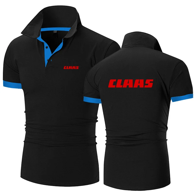 2023 New Men'S Summer Claas Printing Fashion Polo Shirts Comfortable Short Sleeves Cotton Harajuku Casual Sport T Tees Tops