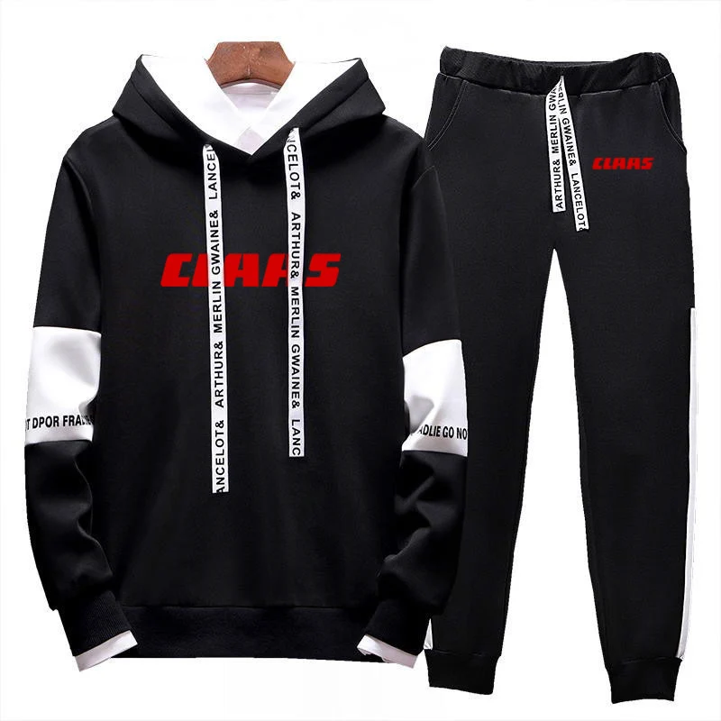 2022 New Men'S Claas Printing Spring Autumn Tracksuit Hoodies Fitness Pullover Sweatshirt Casual Sportswear Sweatpants Suit
