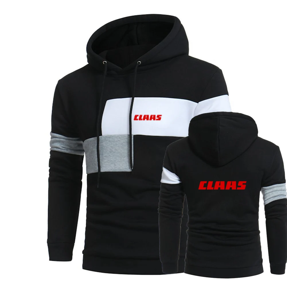 2023 New Men'S Spring Autumn Claas Printing Patchwork Color Pullover Long Sleeve Hoodie Fashion Cotton Sweatshirt Casual Tops