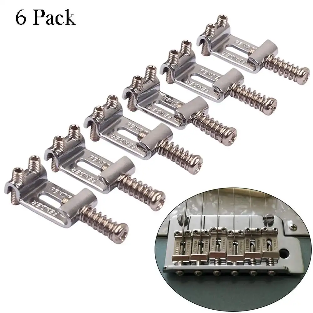 Selle Roller Tremolo Bridge Per Strat Stratocaster E Tele Telecaster Chitarra Elettrica 6 Pz/Set
