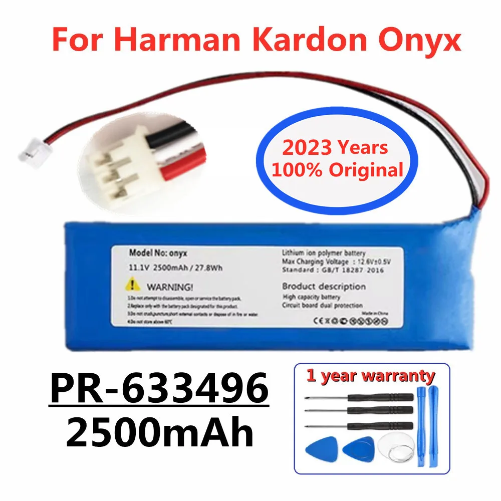 2023 Anni Nuova Batteria Di Ricambio Per Altoparlante Onice Originale Al 100% Per Batterie Ricaricabili Harman Kardon Onyx Pr-633496 2500Mah