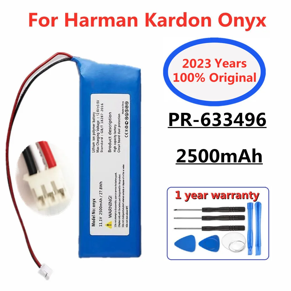 100% Genuine Player Batteria Ricaricabile Pr-633496 Per Harman Kardon Onyx 2500Mah Edizione Speciale Altoparlante Bluetooth Audio + Strumenti