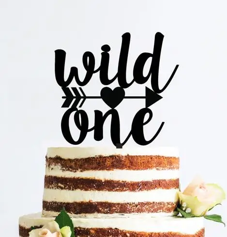Acrilico Wild One Tribal Baby Shower Compleanno Cake Toppers Battesimo Battesimo Decorazioni Per Feste