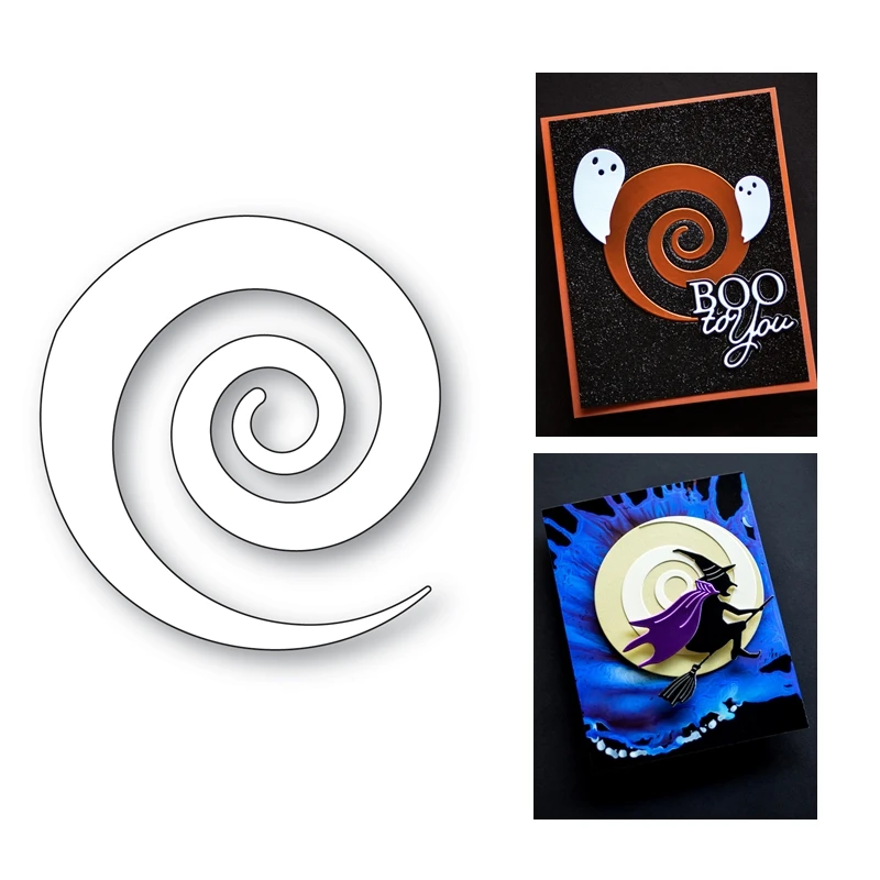 Wild Spiral Metal Cutting Muore Per Il Nuovo Agosto 2022 Scrapbooking Paper Making Background Frame Card Craft Supplies No Stamp