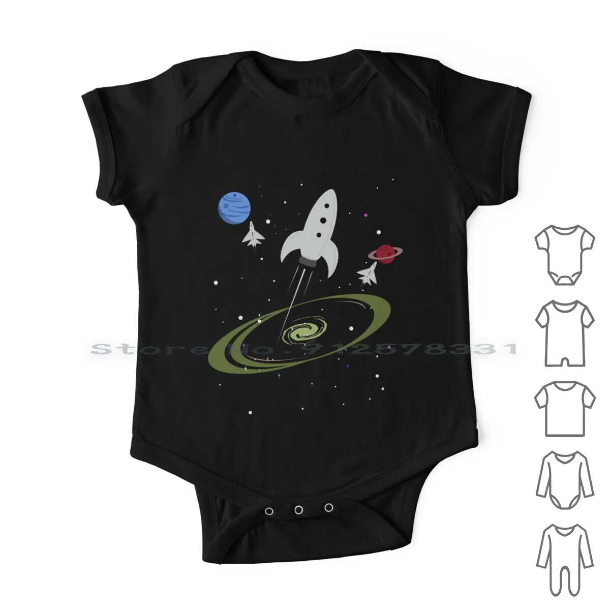 Space Rocket Planets Vestiti Per Neonati Pagliaccetti Tute In Cotone Astronave Via Lattea Galassia Universo Pianeti Sole Buco Nero
