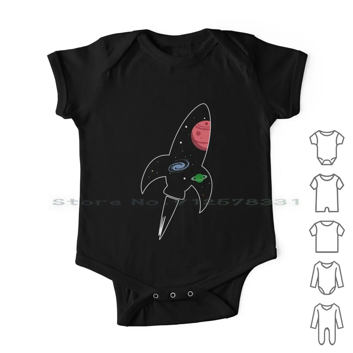 Space Rocket Universe Vestiti Per Neonati Pagliaccetti Tute In Cotone Astronave Via Lattea Galassia Universo Pianeti Sole Buco Nero