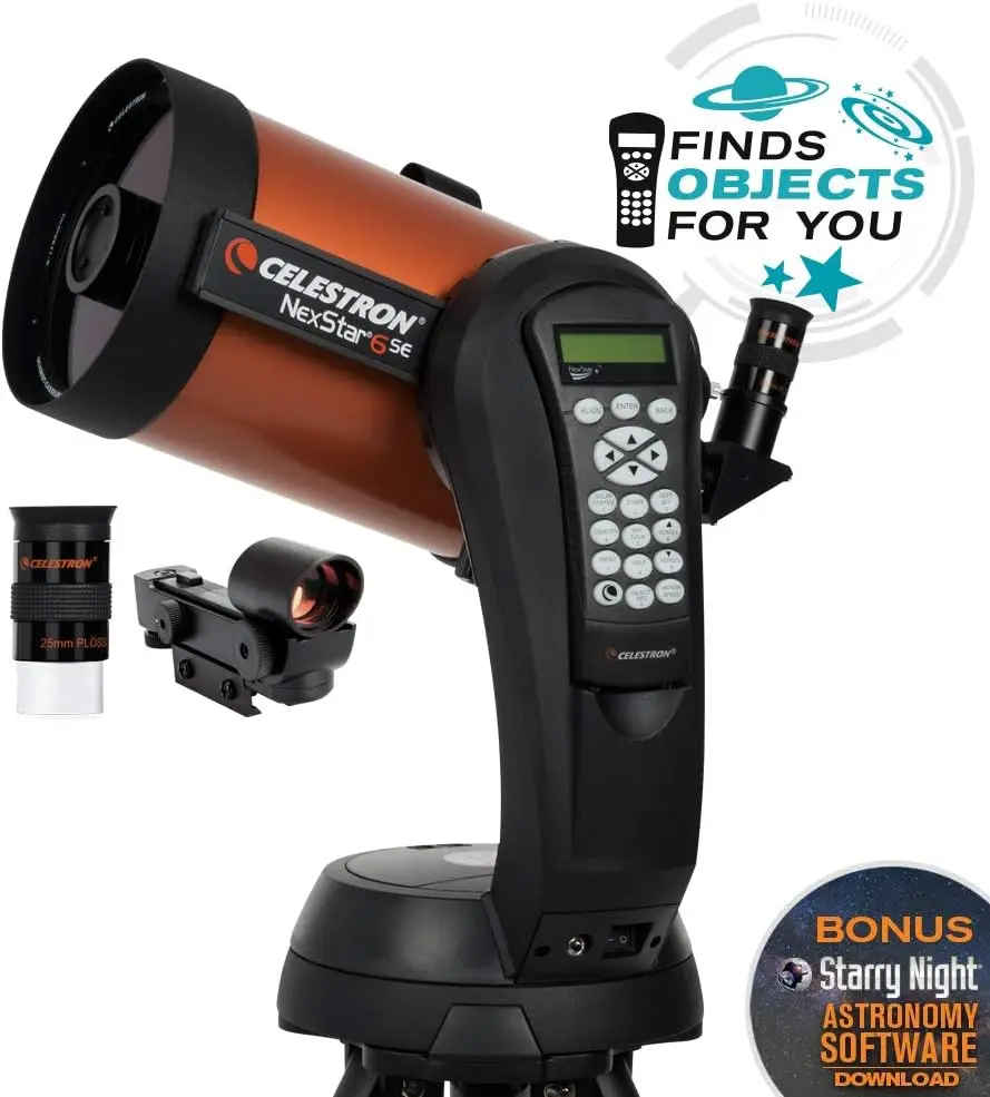 Telescopio Computerizzato Celestron Nexstar 6Se Per Principianti E Utenti Avanzati-Supporto Goto Completamente Automatizzato