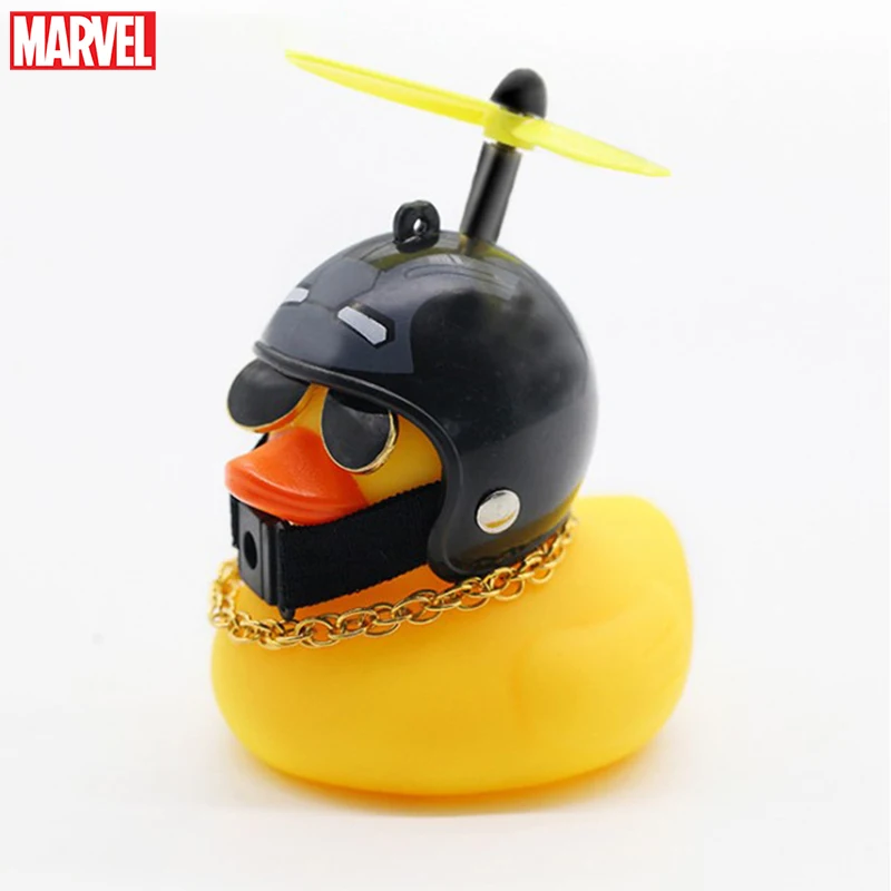 Marvel Avengers Figura Anime Spiderman Iron Man Car Duck Decoration Casco Bike Motor Ornament Riding Ciclismo Accessori Regali