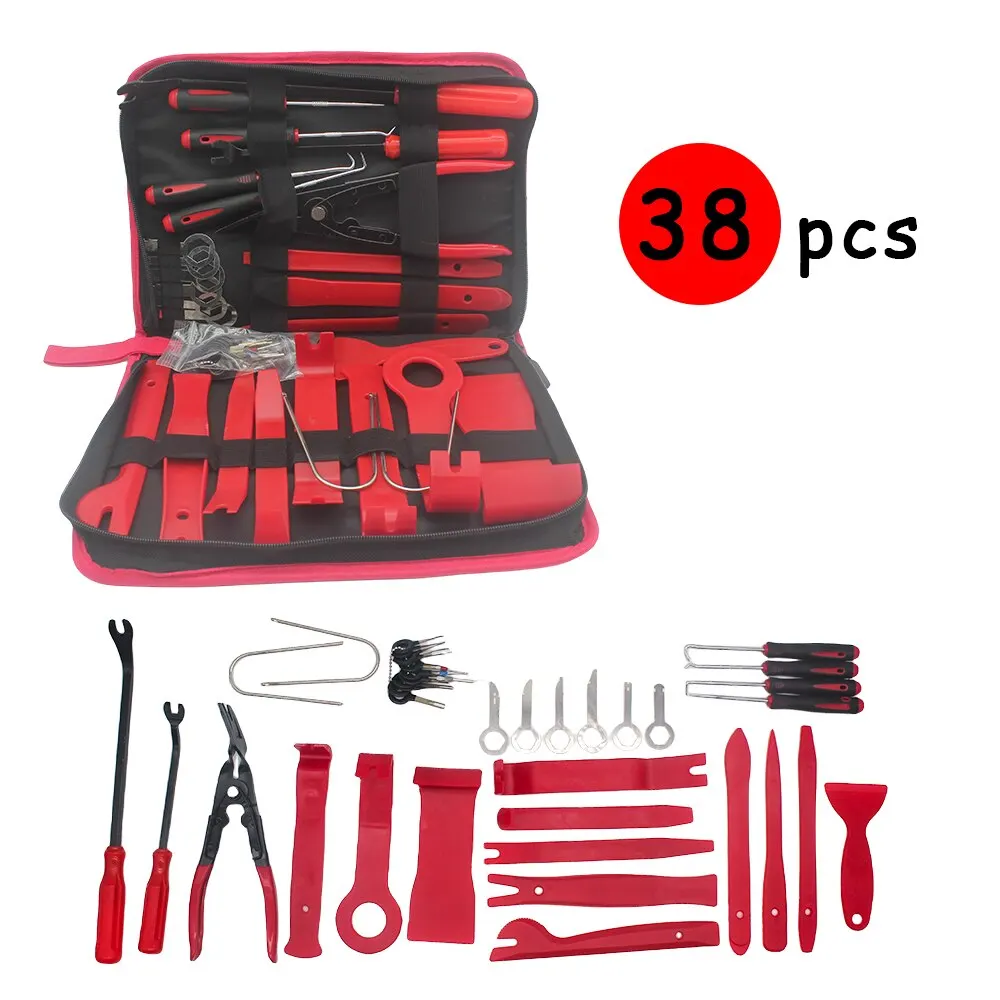38 Pezzi/Set Strumenti Di Modifica Audio Per Auto Trim Dash Radius Audio Remove Car Scratch Repair Pen Copertura Per Pneumatici Strumenti Di Tenuta