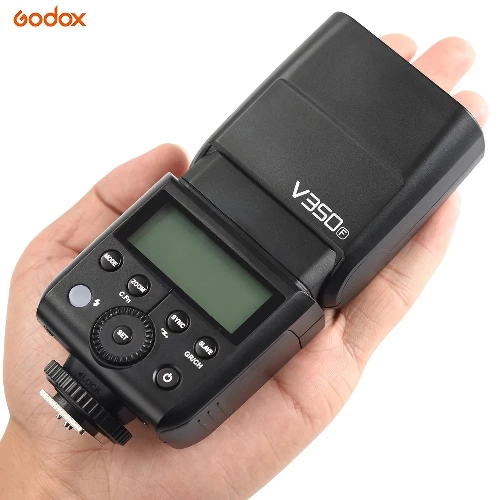Godox V350F Compact Size 2.4G Wireless Camera Flash Ttl 1/8000S Hss Batteria Con Caricabatterie Per Fotocamera Fulifilm X100T X-Pro2 Dslr