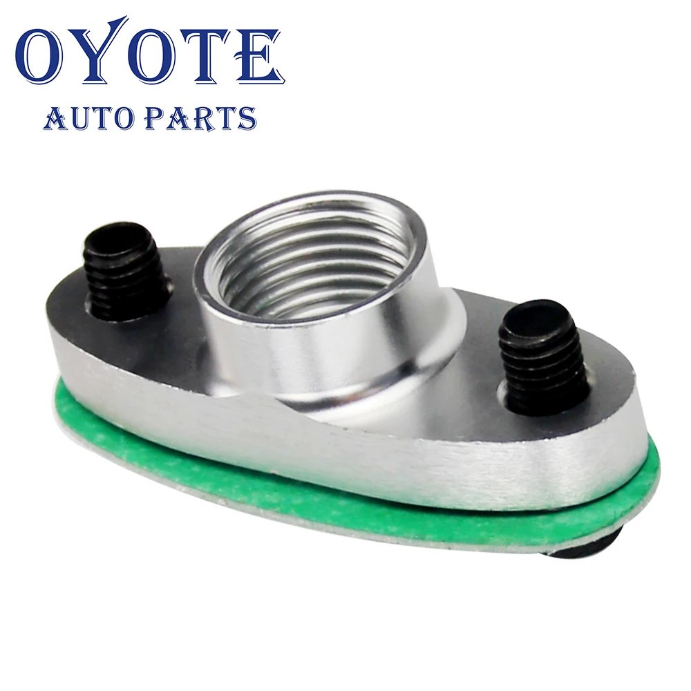 Oyote Nuovo Alluminio Femmina 1/2 Npt Scarico Olio Turbo Flangia T3 T4 T04 Gt40 Gt55
