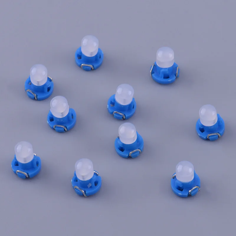 10Pcs T3 Universal Car Truck Led Bulbs Cluster Instrument Dash Climate Base Lights 50Ma 12V 0.5W