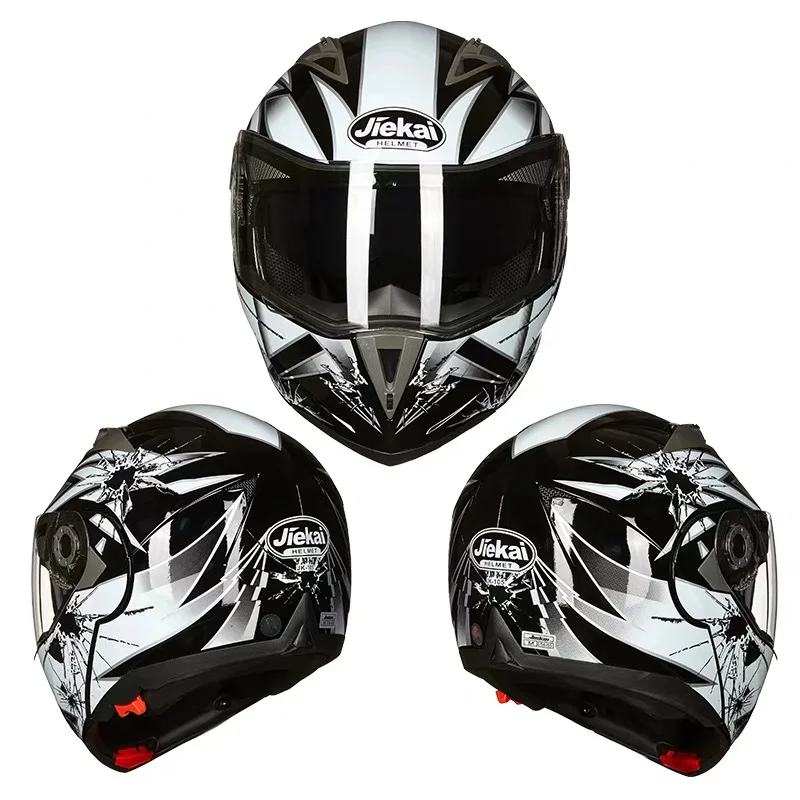 Jiekai Best Sales Modular Flip Helmet Personality Dirt Bike Helmet Accessori Moto