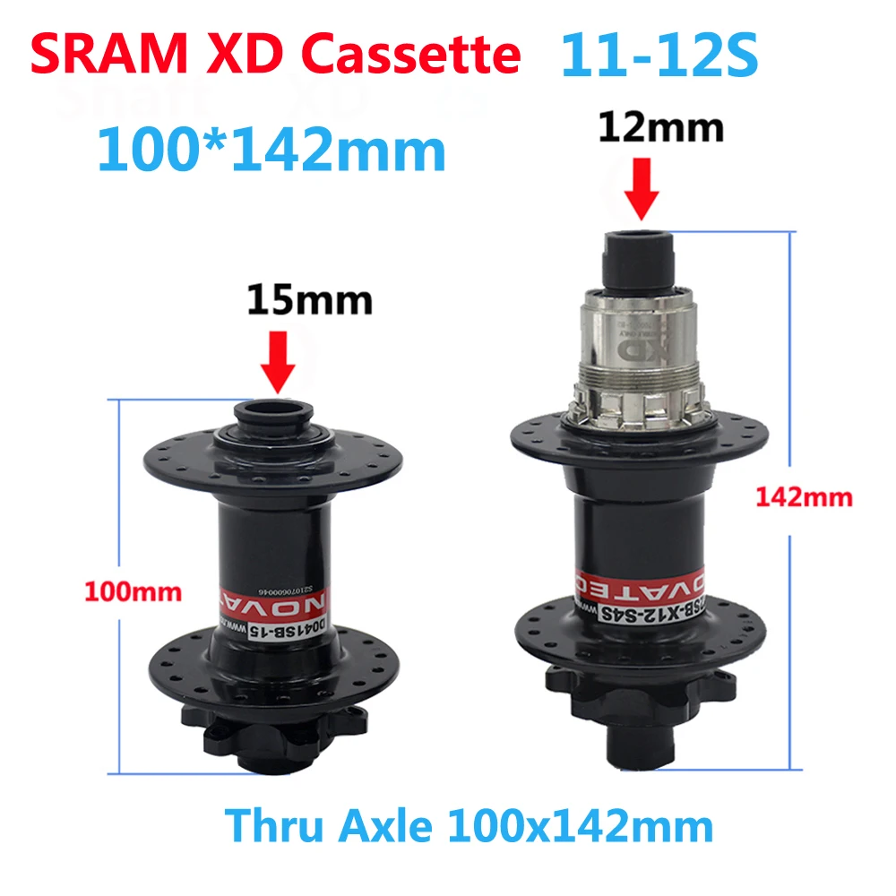 Mozzo Bici Novatec Cassetta Xd Assale Mtb Mozzo Cuscinetto Passante 100*142Mm Cube Bicicletta Freehub 11S 12S Speed Mountain Hub 32 Fori