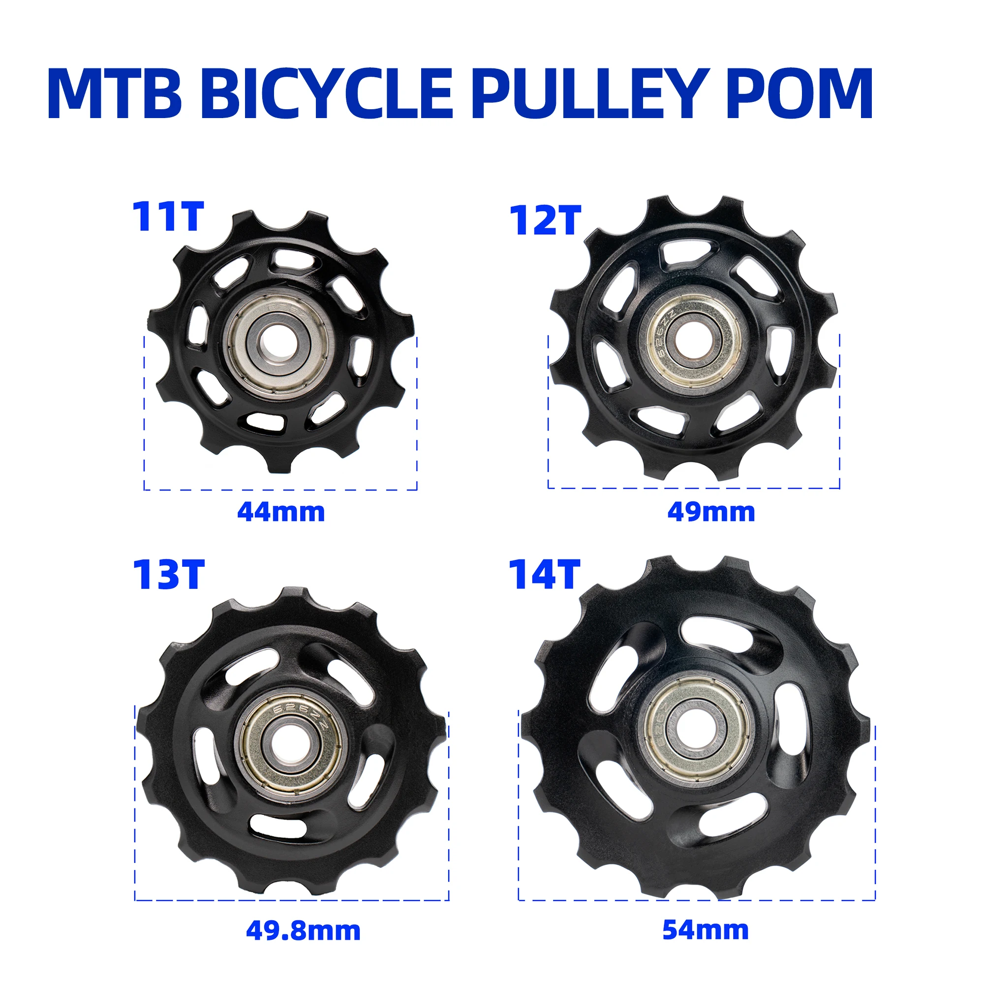Vyce Mtb 11T/13T Ceramic Pulley Pull Back Aluminum Alloy Guide Wheel Transmission Guide Wheel Replacement Part
