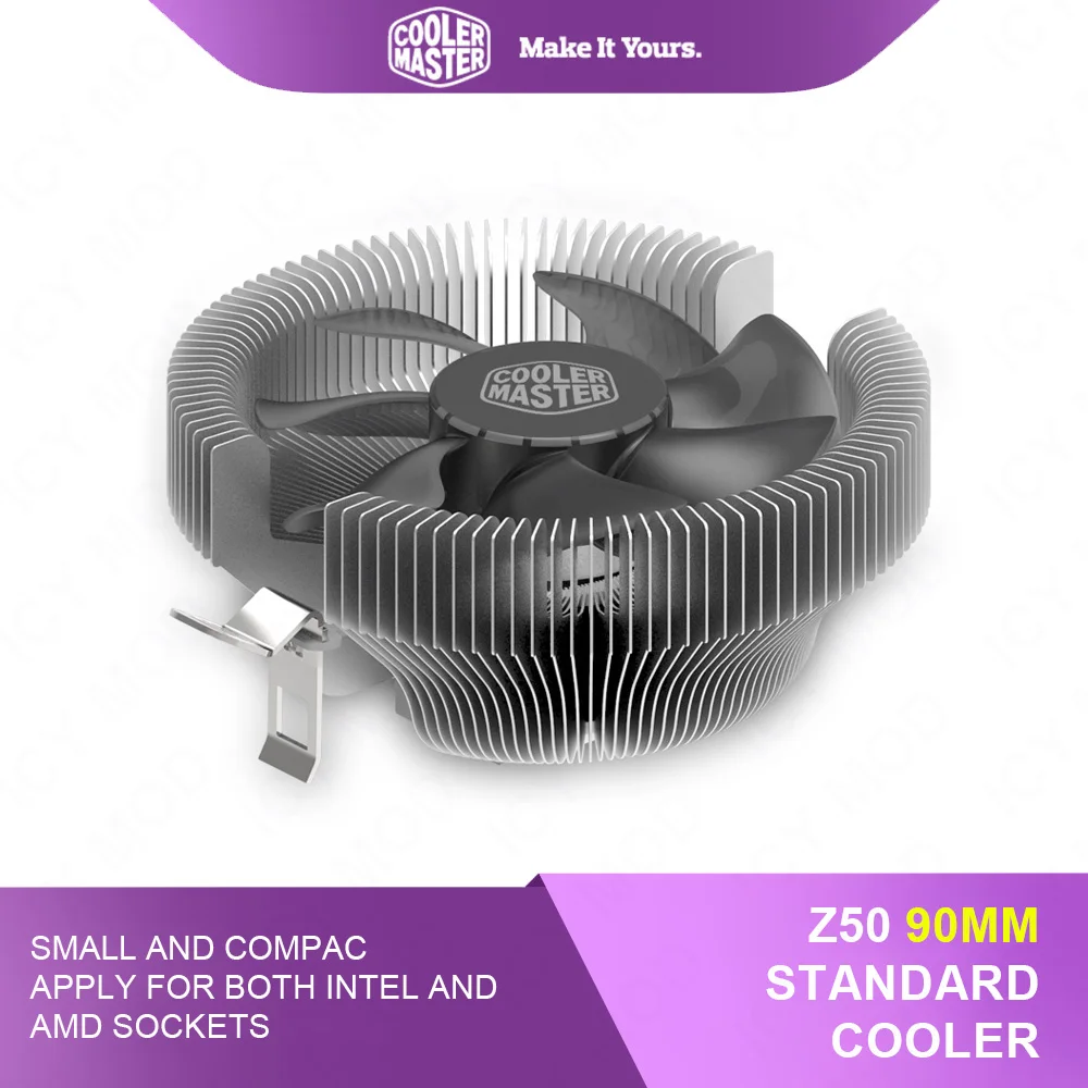 Cooler Master Aluminium Cpu Cooler Ventola Di Raffreddamento Da 90Mm Intel & Amd Dual Platform Per 1156/1155/1151/1150/775 Am4/Fm2 + Am3 +/Am3/Am2 +/A