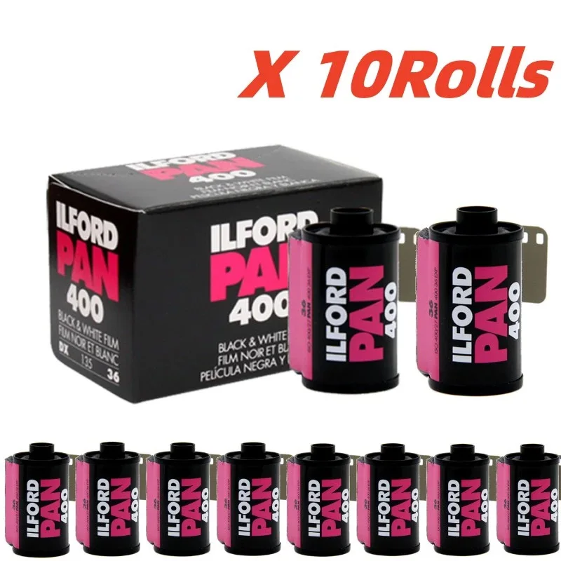 50/10 Rotoli Ilford Pan 400 Pellicola In Bianco E Nero 135Mm Pellicola Professionale 36 Esposizione Adatta Per Telecamera Kodak Film H35M35 M38 F9