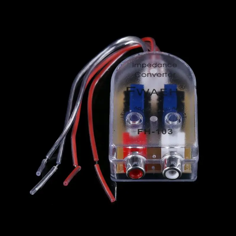 2021 Nuovo 12V Rca Car Stero Radio Converter Speaker Convertitore Di Impedenza Amplificatore Da Alto A Basso