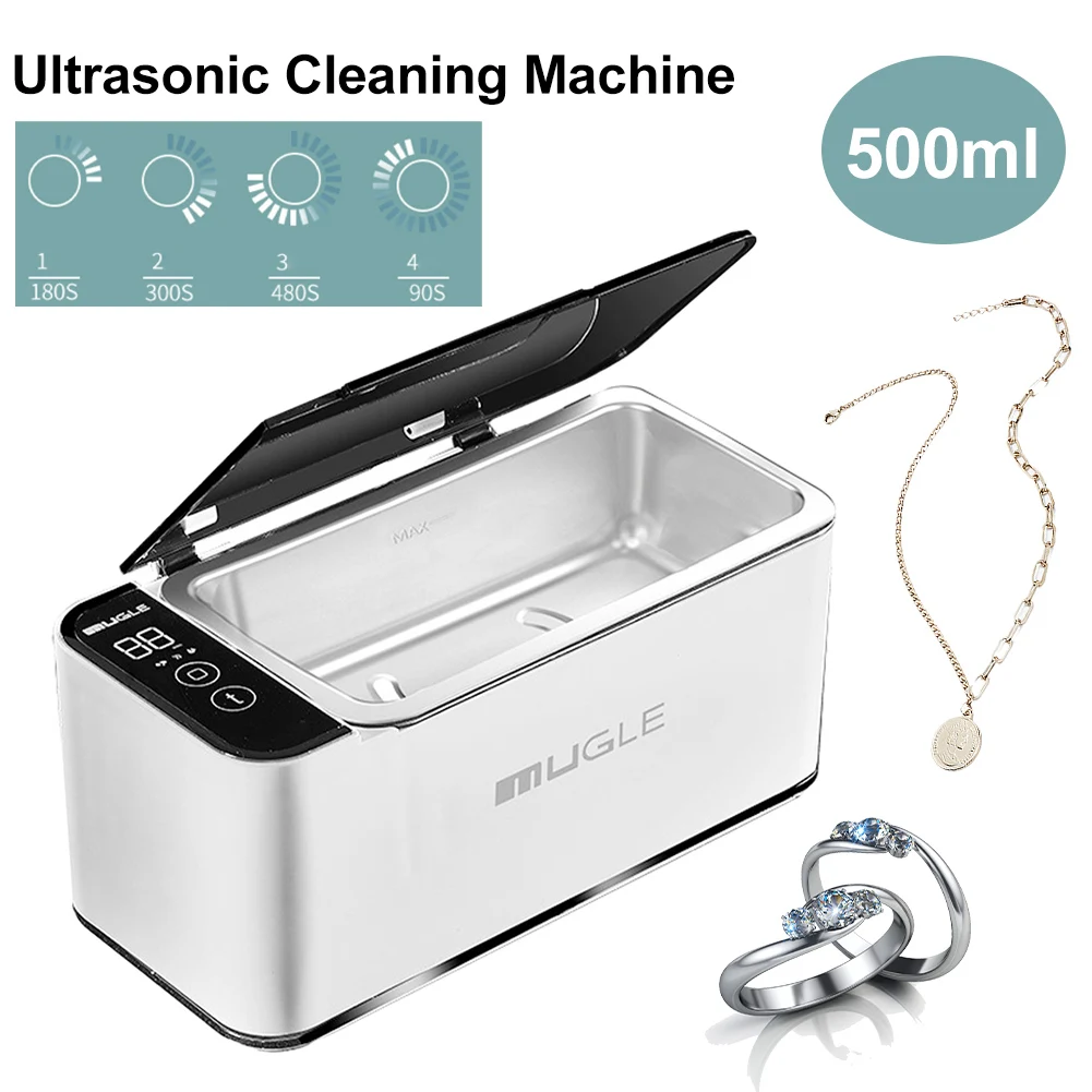 Pulitore Ad Ultrasuoni 35W Occhiali Ad Ultrasuoni Detergente Per Gioielli 500Ml Macchina Per La Pulizia Ad Ultrasuoni Lavaggio Ad Ultrasuoni Bagno Per