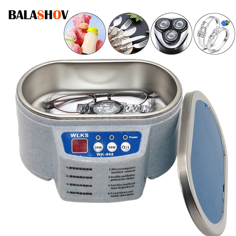 30/50W Digital Ultrasonic Cleaner Vasca Doppia Frequenza Vibrazione Parti Di Gioielli Occhiali Circuito Portatile Watch Washer Machine