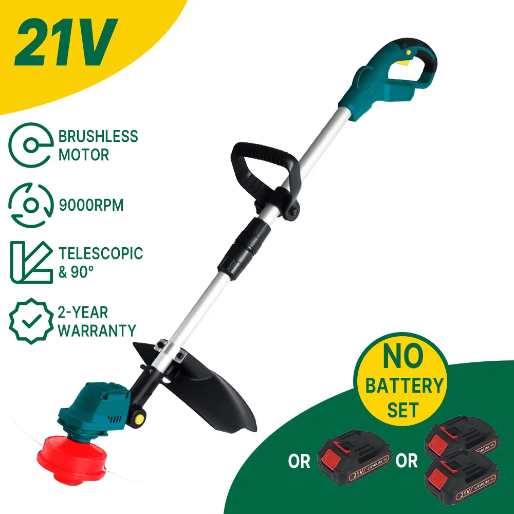 Scimaker Brushless Electric Lawn Mower 28000Rpm Cordless Grass Trimmer Lunghezza Regolabile Cutter Attrezzi Da Giardino Può Utilizzare Makita 18V