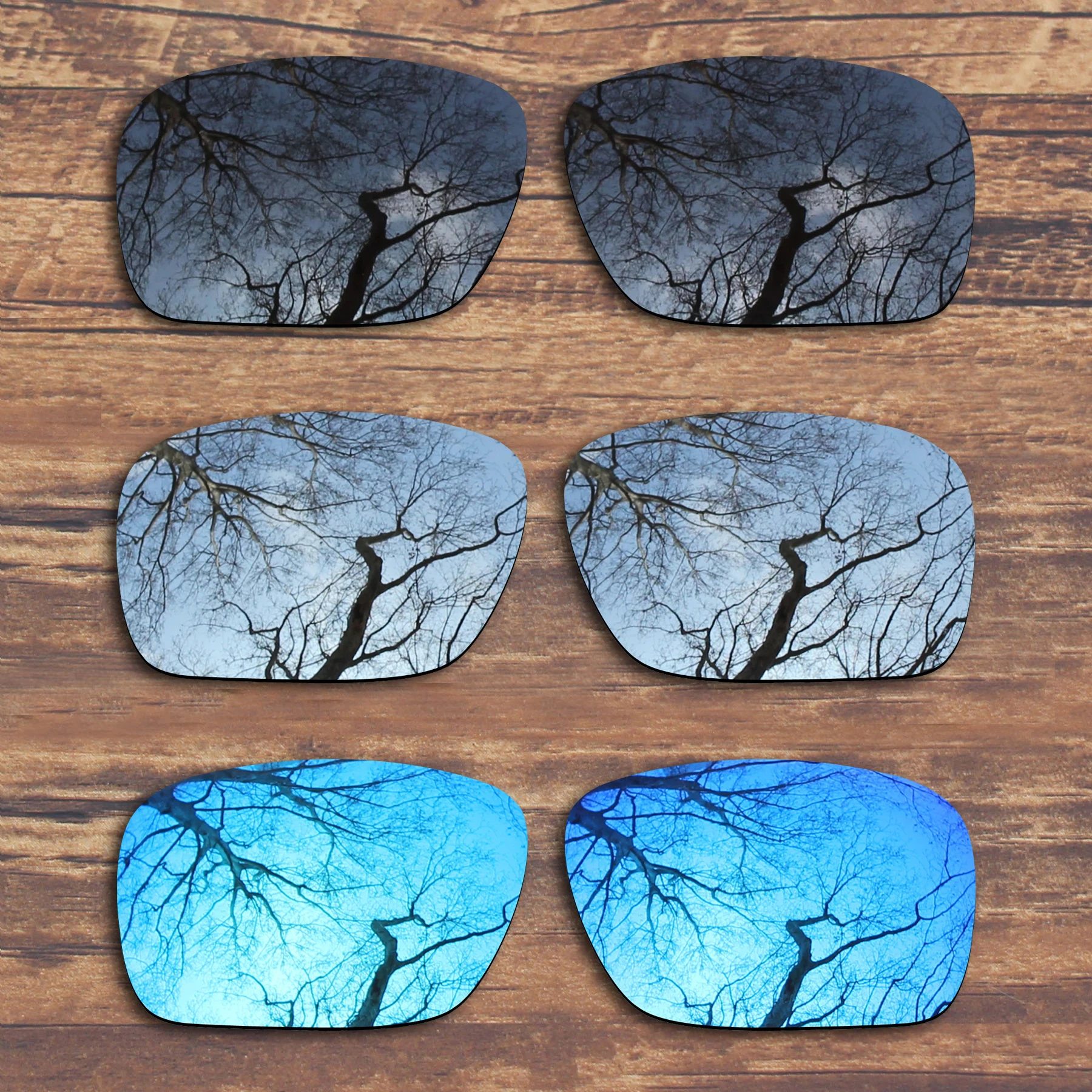 Millerswap 3 Paia Di Lenti Di Ricambio Polarizzate Nero. Argento. Blu Per Occhiali Da Sole Oakley Holbrook