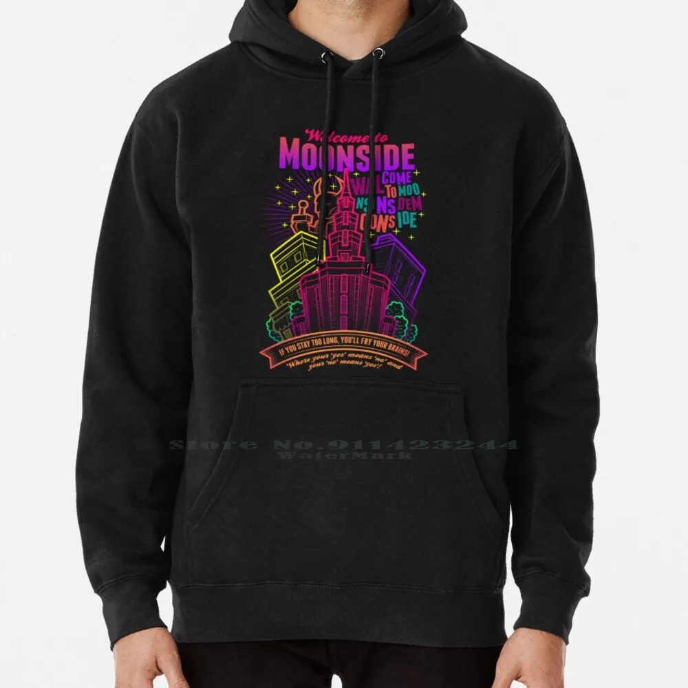 Benvenuto Al Maglione Con Cappuccio Moonside 6Xl Cotton Moonside Fourside Earthbound Mother 2 Snes Videogioco Fanart Ness Smash Bros