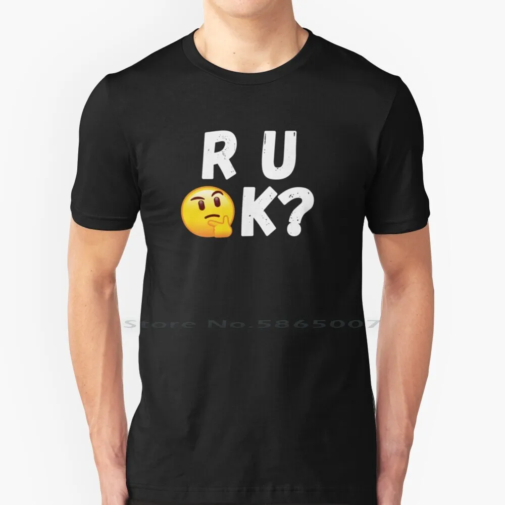 R U Ok? Maglietta 100% Cotone Divertente Aggregsuko Muslimr U Ok Sei Ok Cute Fatable Fury Smash Mental Health Smash Bros